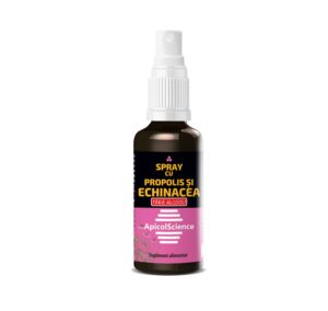 SPRAY CU PROPOLIS ȘI ECHINACEA FĂRĂ ALCOOL – 50 ml - combate durerea din gât