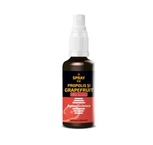 SPRAY CU PROPOLIS ȘI GRAPEFRUIT FĂRĂ ALCOOL - 50 ml - calmează tusea rapid