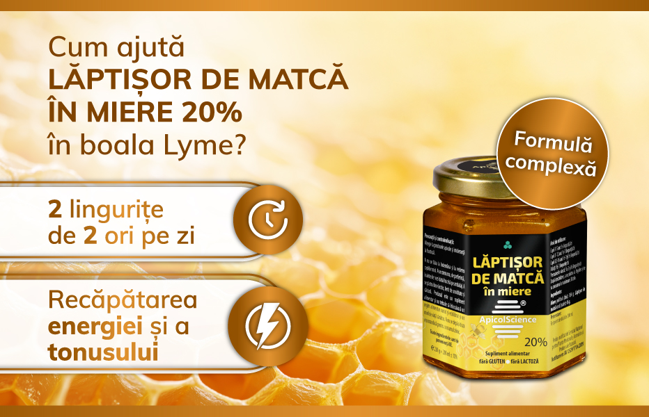 Cu Lăptișor de matcă în miere 20%, pacienții cu boala Lyme își recapătă energia, tonusul și bucuria de a trăi
